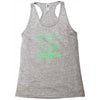when i get upset i just imagine a t rex making a bed Racerback Tank