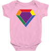 Rainbow LGBT Diamond Baby Onesie