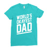 world's okayest dad funny Ladies Fitted T-Shirt