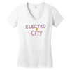 electro city Women's V-Neck T-Shirt