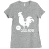 cock rides funny Ladies Fitted T-Shirt