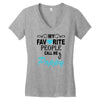 my favorite people call me poppy Women's V-Neck T-Shirt
