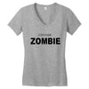 i don't like zombie Women's V-Neck T-Shirt