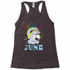 unicorns are born in june cute unicorn Racerback Tank
