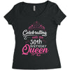 Celebrating With The 70th Birthday Queen Women's Triblend Scoop T-shirt