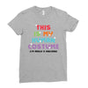 This Is My Human Costume I'm Really A Unicorn Ladies Fitted T-Shirt