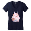 totoro with asian landscape Women's V-Neck T-Shirt