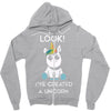 look i've created a unicorn Zipper Hoodie
