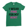i wear pink for my aunt breast cancer Ladies Fitted T-Shirt