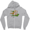 the tree, the raccoon Zipper Hoodie