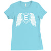 letter e with wings Ladies Fitted T-Shirt