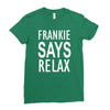 frankie says relax retro vintage Ladies Fitted T-Shirt