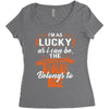 The world's greatest dad belongs to me Fathers Day Women's Triblend Scoop T-shirt