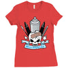 skull emblem Ladies Fitted T-Shirt