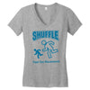 shuffle feel the movement Women's V-Neck T-Shirt