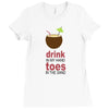 drink in my hand Ladies Fitted T-Shirt