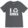 i recycle girls  funny V-Neck Tee