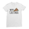 merry crustmas christmas pizza Ladies Fitted T-Shirt