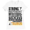 Strong Independent Motivated Taurus Ladies Fitted T-Shirt