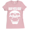 angry metal head Ladies Fitted T-Shirt