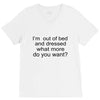 i'm oun of bed V-Neck Tee