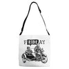 frideay white Adjustable Strap Totes