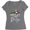 don't step on the grass Women's Triblend Scoop T-shirt
