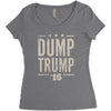 dump trump Women's Triblend Scoop T-shirt
