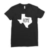 home texas outline Ladies Fitted T-Shirt