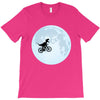 Biker Dinosaur - Dinosaur Riding A Bike To The Moon T-Shirt