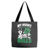 my husky is in charge! Tote Bags
