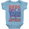 papa   body guard Baby Onesie