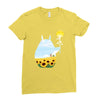 totoro sunflower Ladies Fitted T-Shirt