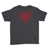 love heart outline valentine's day Youth Tee
