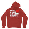love peace and bacon grease Hoodie