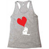 bird love heart animal graph note music party pop art gift Racerback Tank