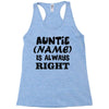 personalised auntie Racerback Tank