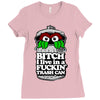 get a job, grouch! Ladies Fitted T-Shirt
