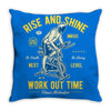 work out time Throw Pillow