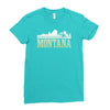 montana mountains Ladies Fitted T-Shirt
