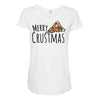 merry crustmas christmas pizza Maternity Scoop Neck T-shirt