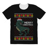 ugly dinosaur merry christmas All Over Women's T-shirt