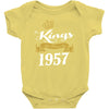 kings are born in 1957 Baby Onesie