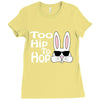 too hip to hop   bunny easter Ladies Fitted T-Shirt