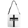 blessed cross Adjustable Strap Totes