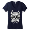 skull viking Women's V-Neck T-Shirt