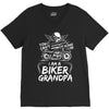 You Cant Scare Me I am Biker Grandpa V-Neck Tee