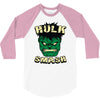 hulk smash 3/4 Sleeve Shirt