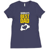 World's Best Dad Ever Ladies Fitted T-Shirt