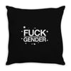 fuck gender Throw Pillow